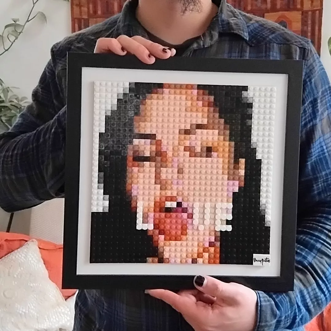 Cuadro Pixel Art Love – Sasha Grey | Mosaico Decorativo en Bloques 33x33 cm 5