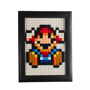 Cuadro Pixel Art Mario - Edición Mini ARMADO