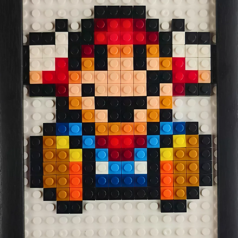 Cuadro Pixel Art Mario - Edición Mini ARMADO 2