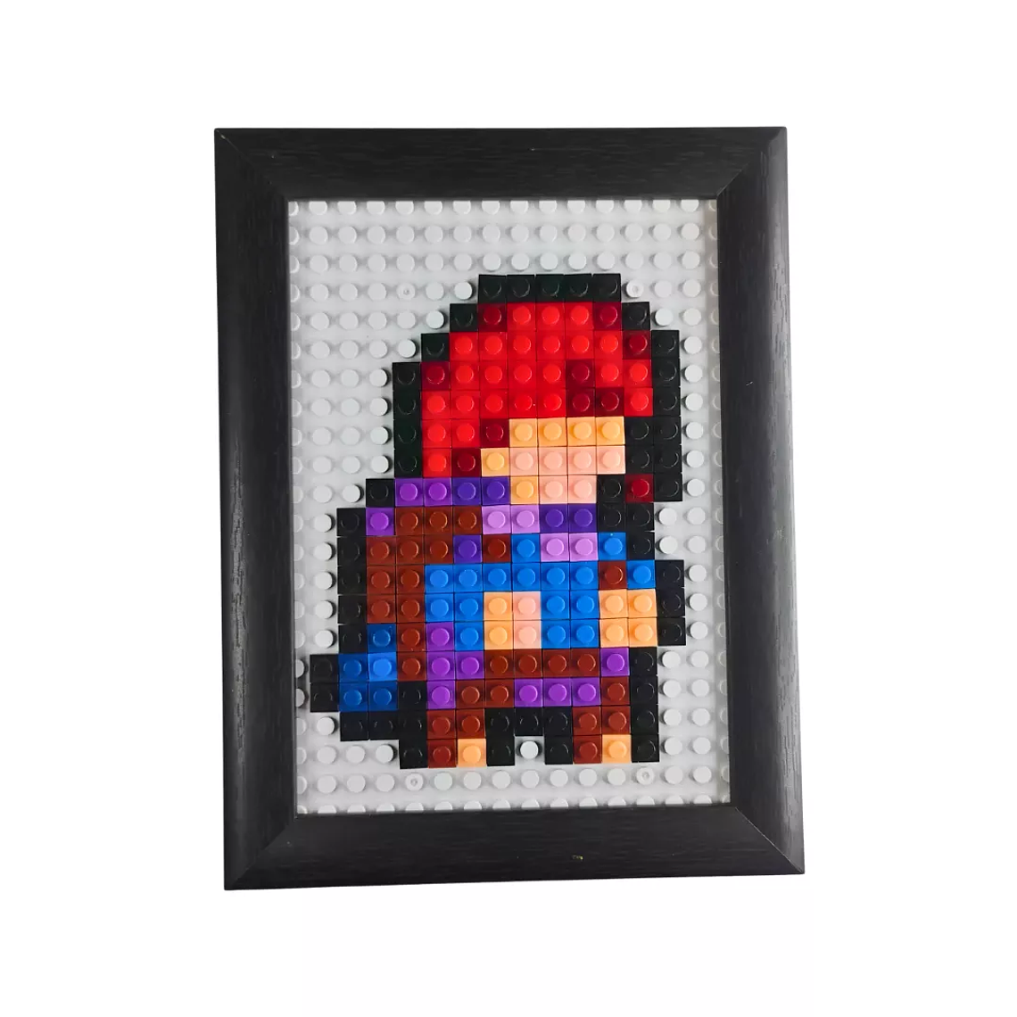 Mini Cuadro Pixel Art: Madeline (Celeste) ARMADO 1
