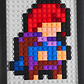Mini Cuadro Pixel Art: Madeline (Celeste) ARMADO - Miniatura 2