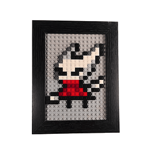 Mini Cuadro Pixel Art: Hornet (Hollow Knight: Silksong) ARMADO