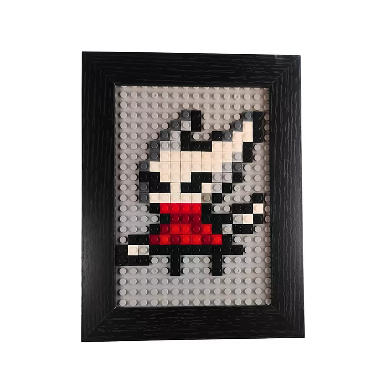 Mini Cuadro Pixel Art: Hornet (Hollow Knight: Silksong) ARMADO 1