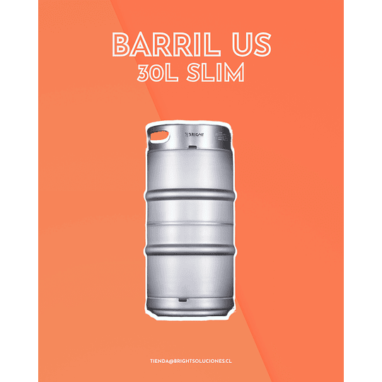 Barril US 1/4 BBL - 30L Slim Apilable - Image 1