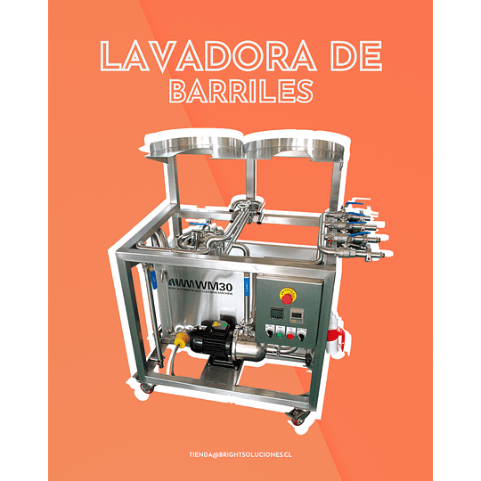 Lavadora manual de barril WM30 2 cabezales monofásica - Image 1
