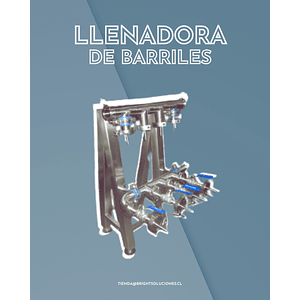 Llenadora manual de barriles 4 cabezales