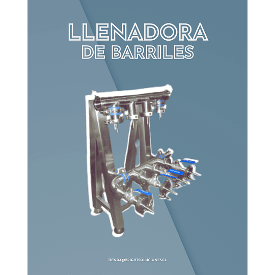 Llenadora manual de barriles 4 cabezales