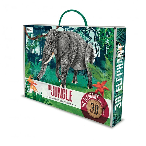 The 3D Elephant The Jungle: Amazing Biodiversity + Libro en Inglés