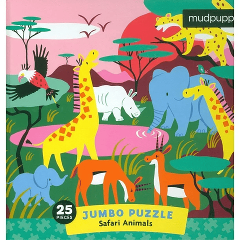 Safari Animals, Jumbo puzzle de 25 piezas