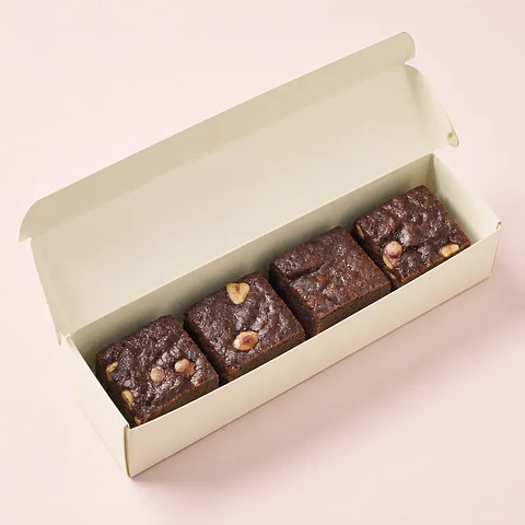 Mini Brownies de Chocolate y Nueces — 4 unidades