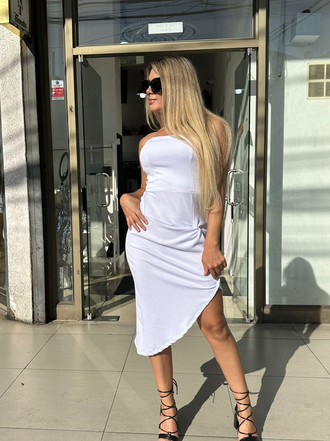 vestido blanco casual  2