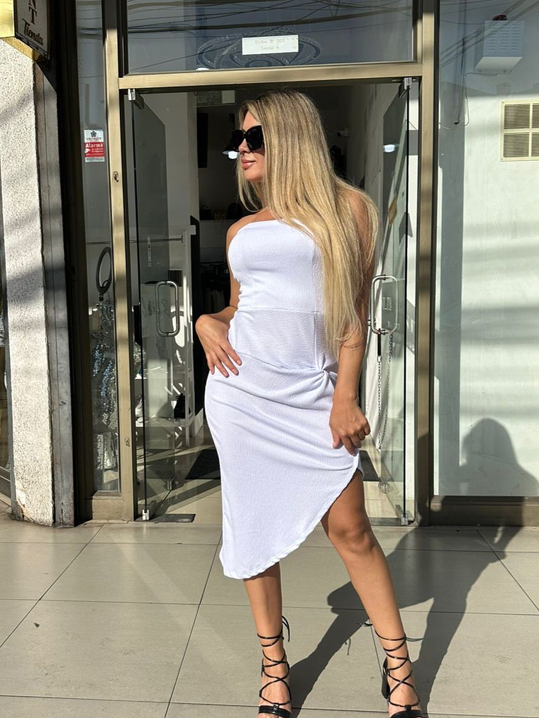 vestido blanco casual  2