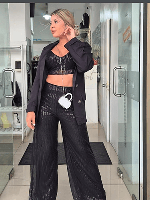 Pantalón brillo Palazzo