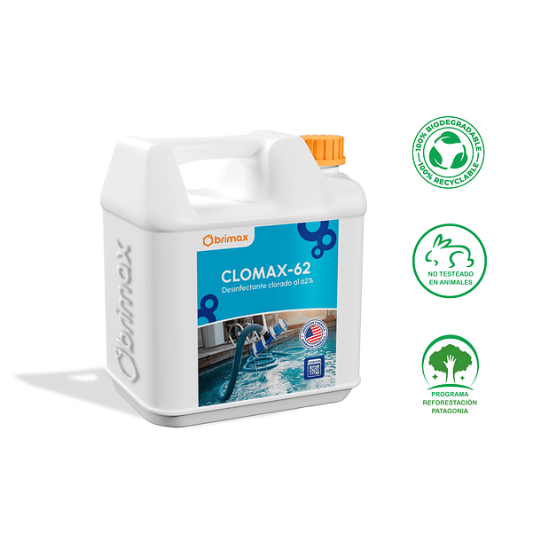 CLOMAX-62 Excelente Desinfectante Clorado al 62% 2