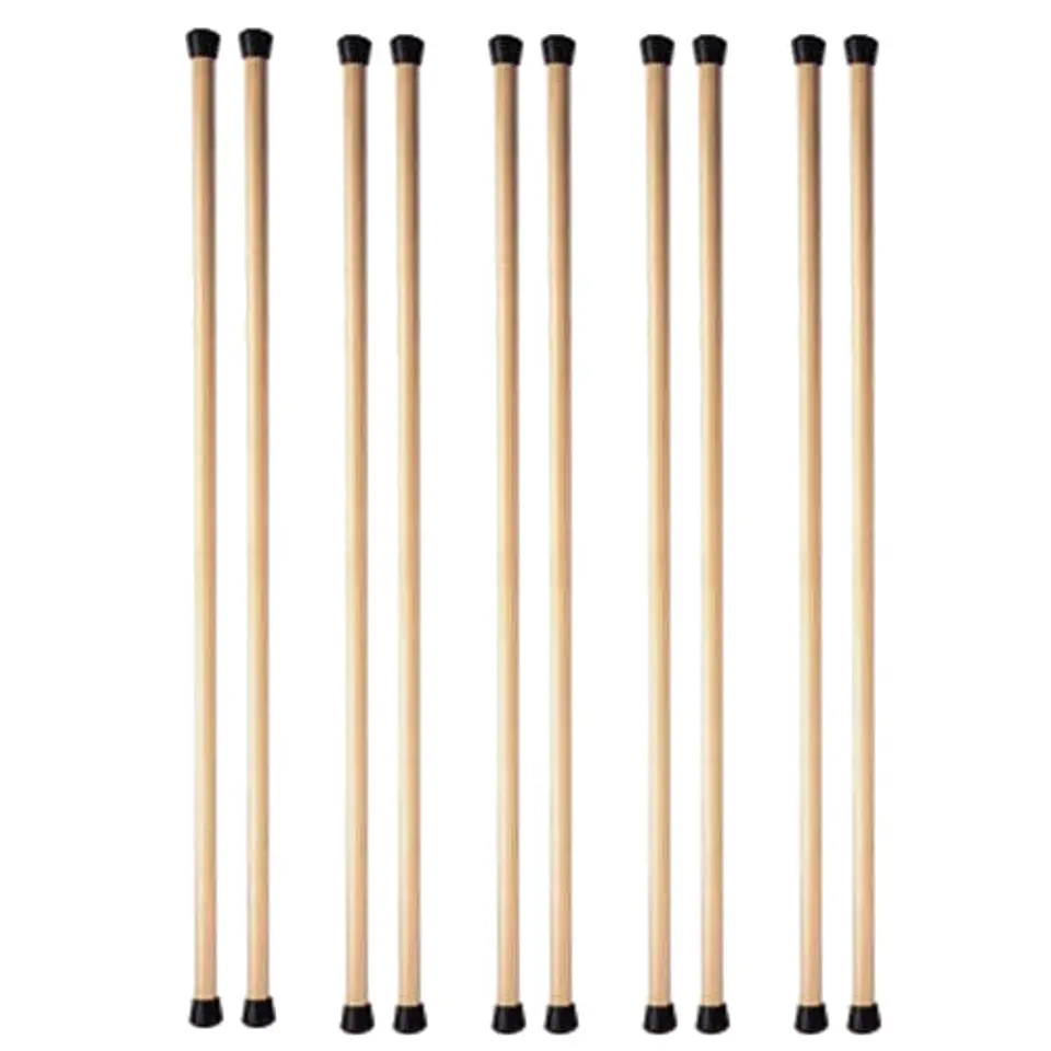 Pack 10 bastones de madera gimnasia 1