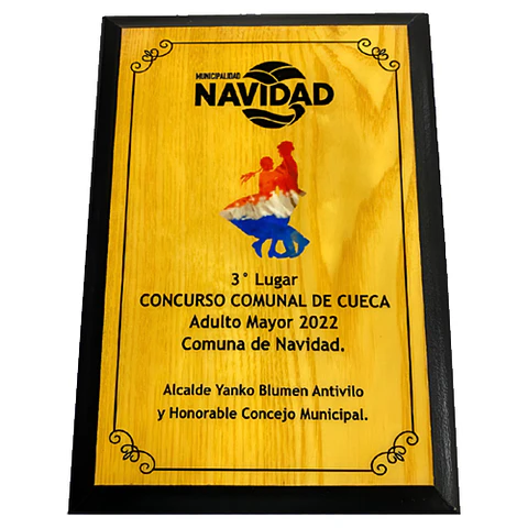 Galvano Madera MDF con impresión directa