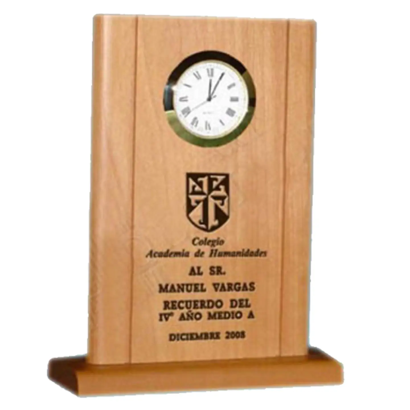 Galvano sobre mesa Raulí con reloj 1