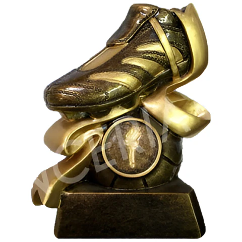 Trofeo de resina botín con cinta 85420A