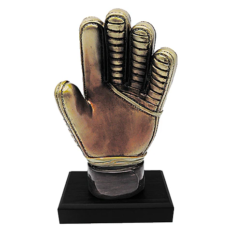 Trofeo de Resina fútbol figura guante de arquero 26