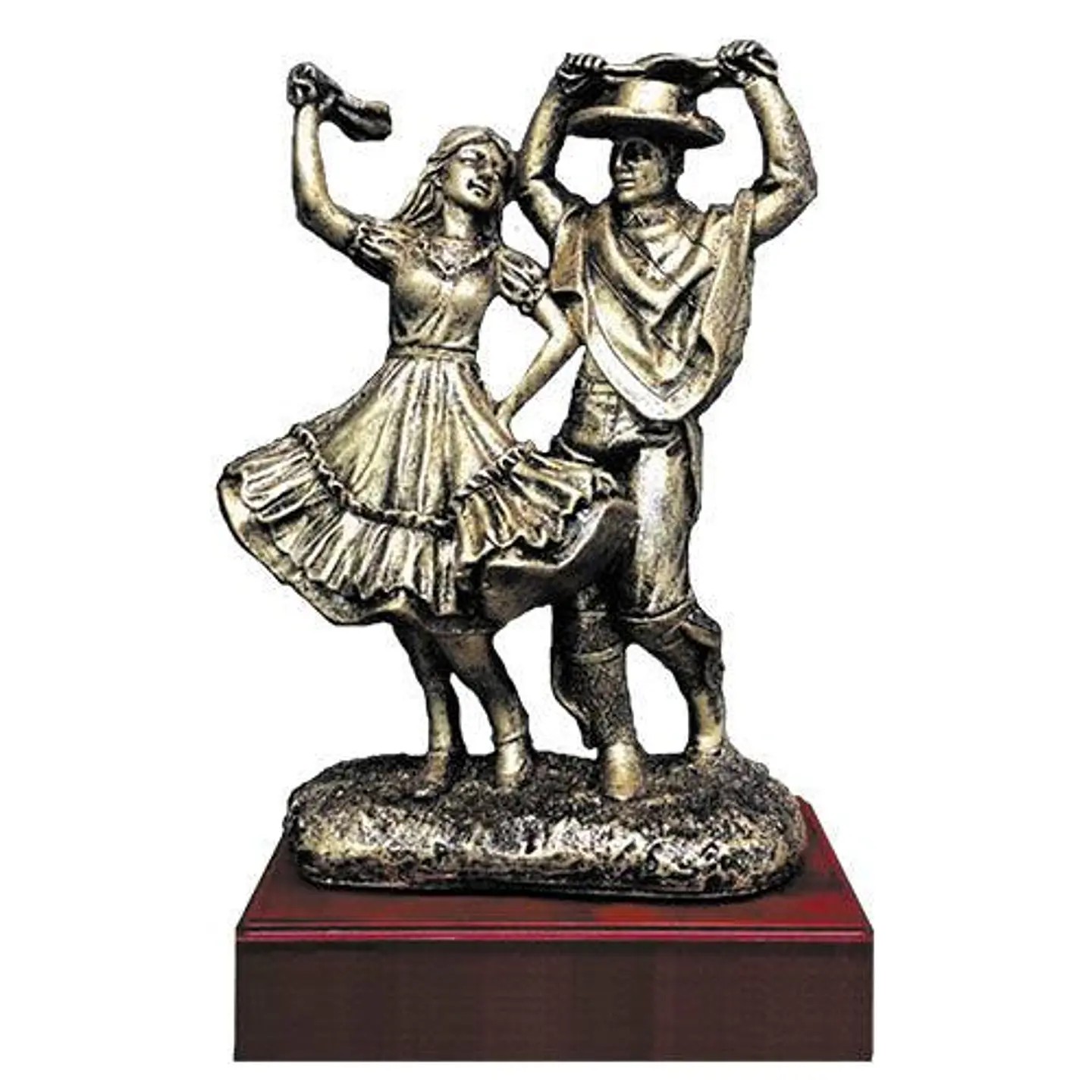 Trofeo resina cueca envejecido 1