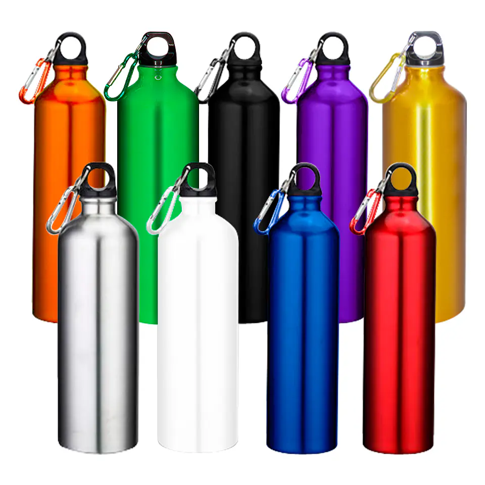 Botella Deportiva Aluminio 750cc con logo grabado 2