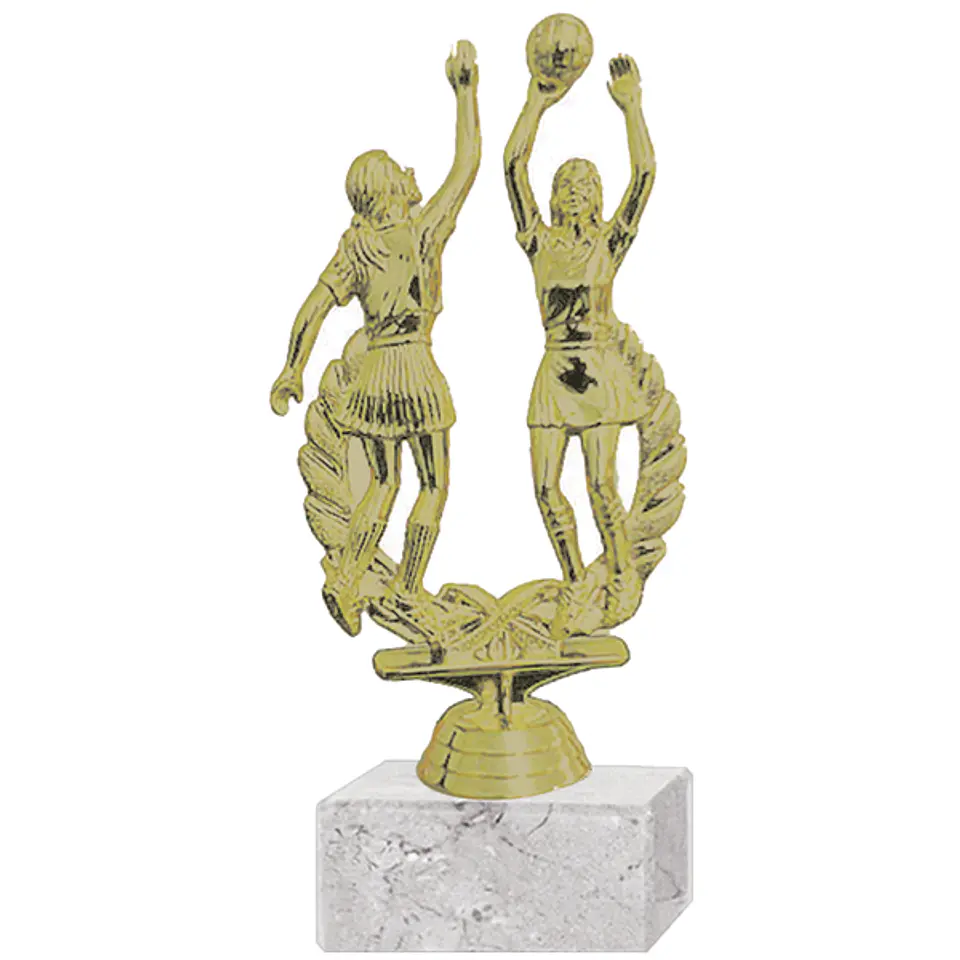 Trofeo plástico basquetbol doble femenino 223 1