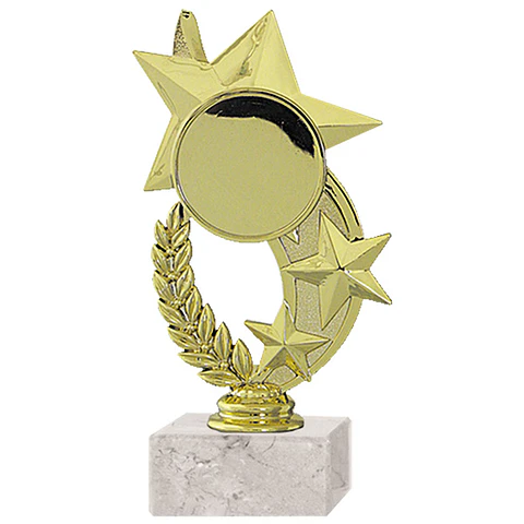 Trofeo plástico Estrella curva 8909