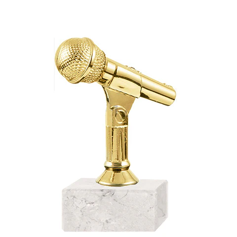 Trofeo plástico Micrófono