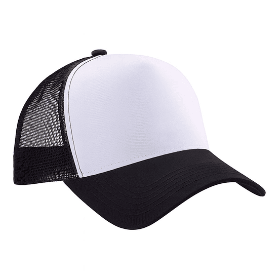 Jockey malla poliéster estampado blanco 7