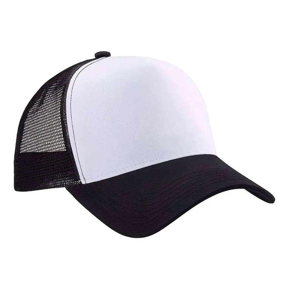 Jockey malla poliéster estampado blanco 7
