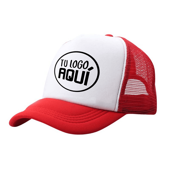 Jockey malla poliéster estampado blanco 1