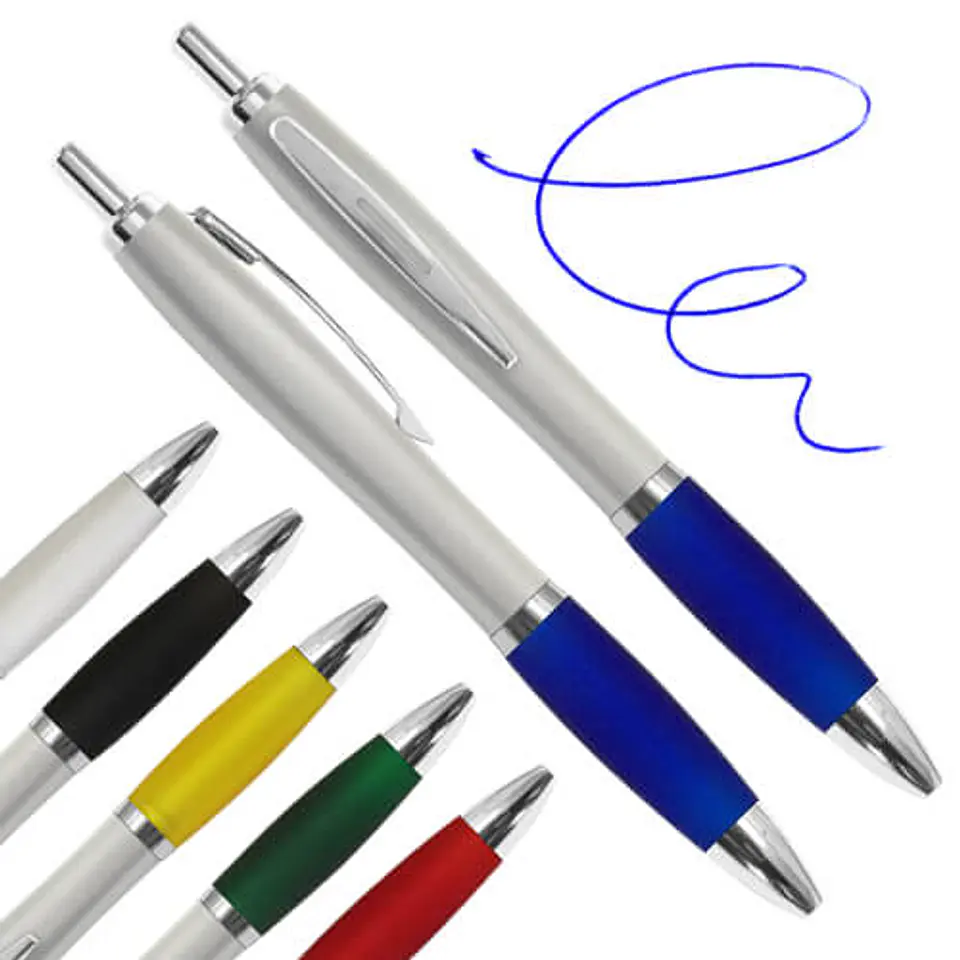 Bolígrafo Plástico Colores Plateado B12 1