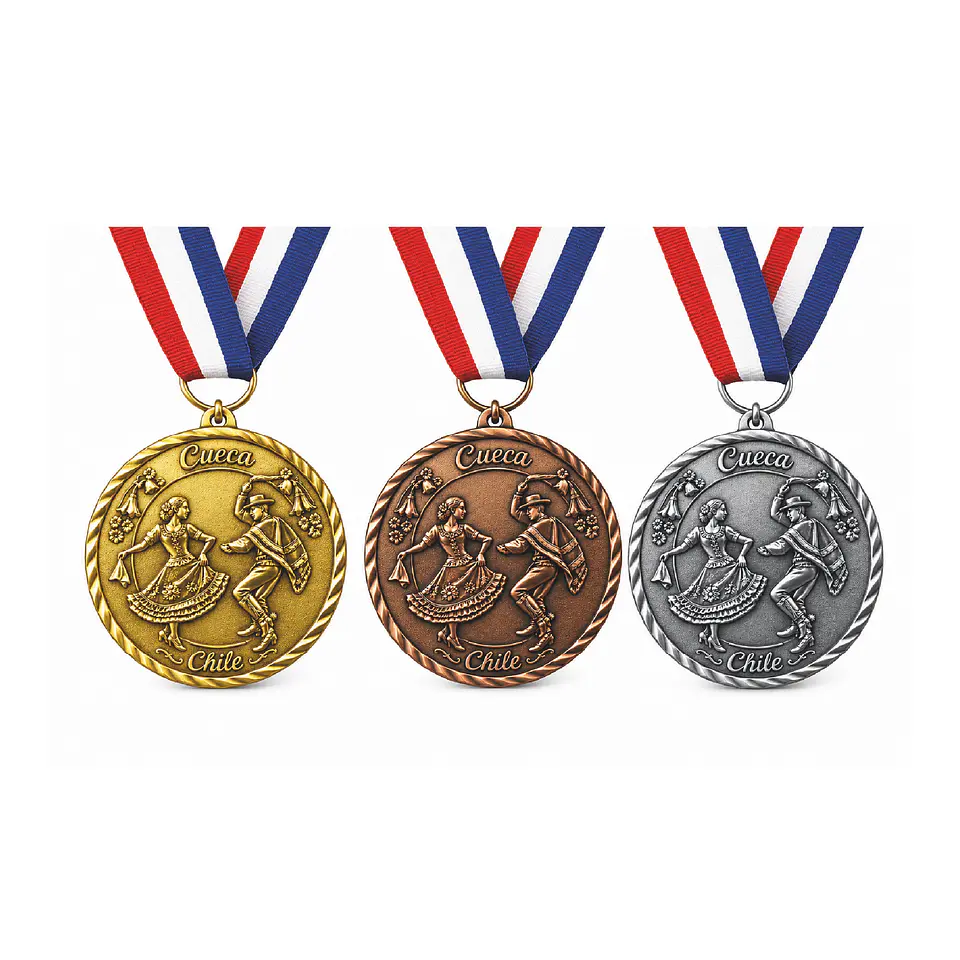Medalla cueca 6,5 cm 1