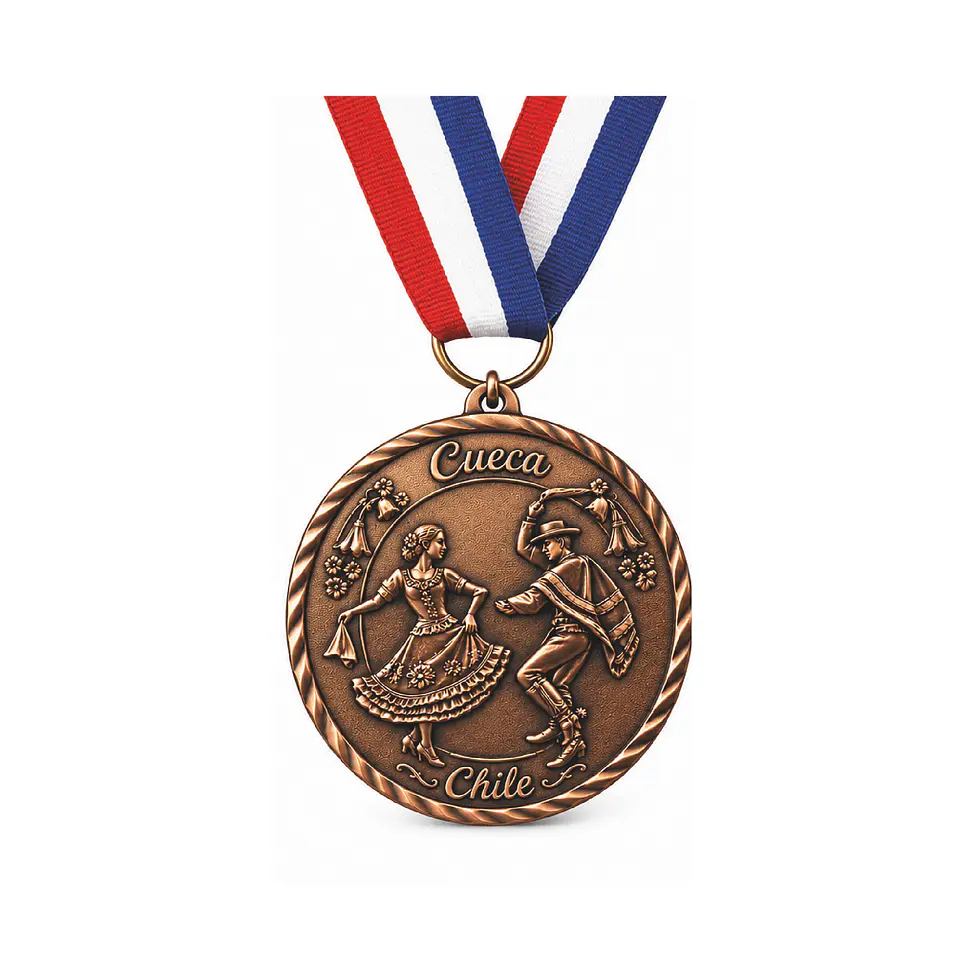 Medalla cueca 6,5 cm 4