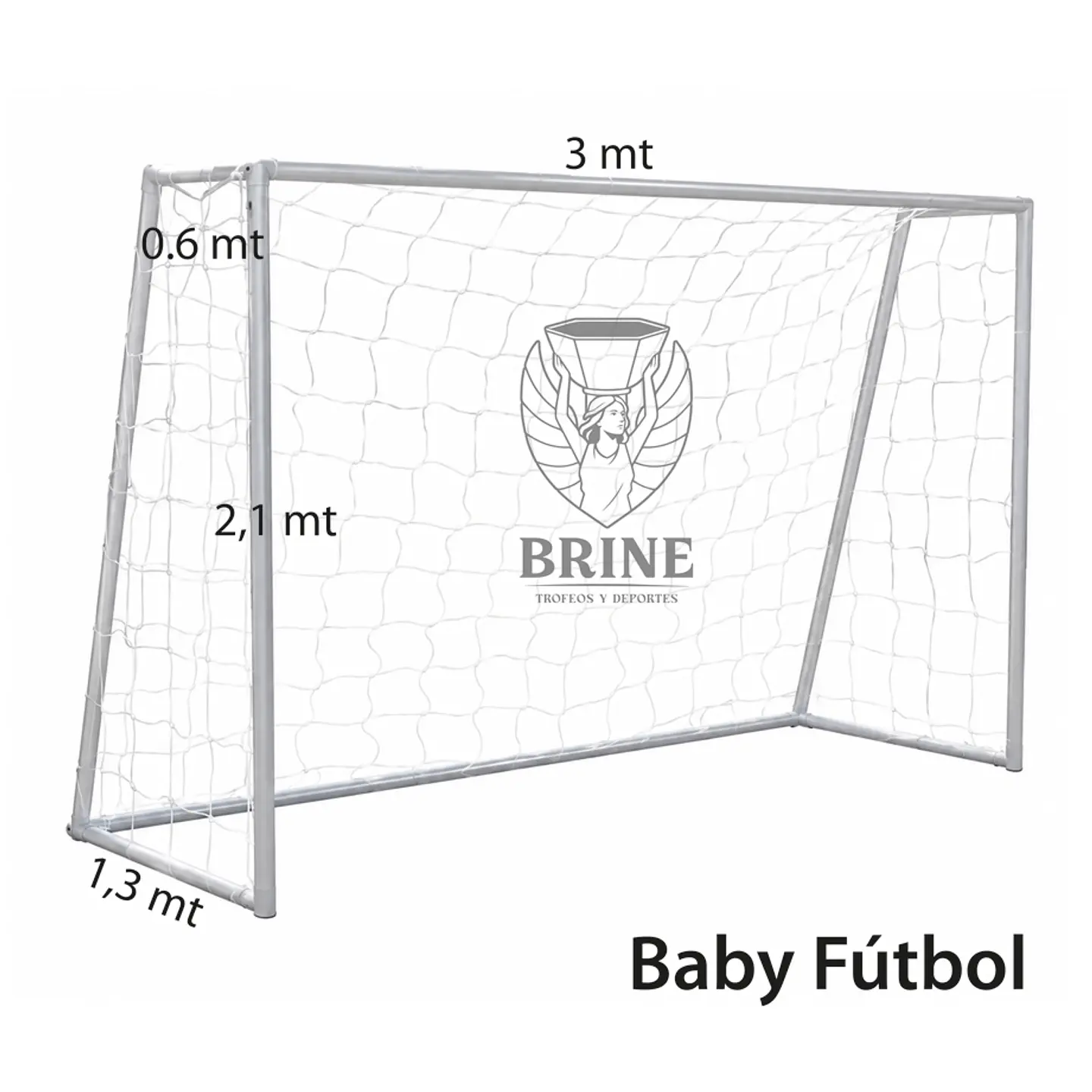 Redes para arco de baby fútbol 2x3mt 1