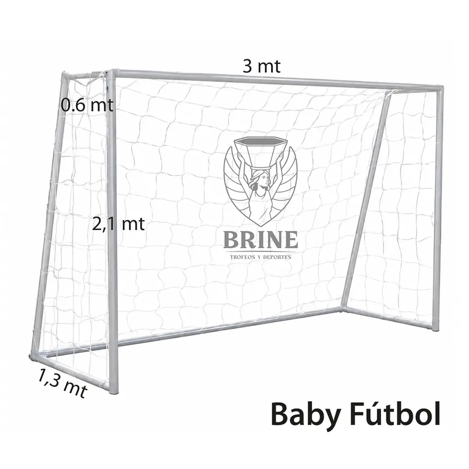 Redes para arco de baby fútbol 2x3mt 1
