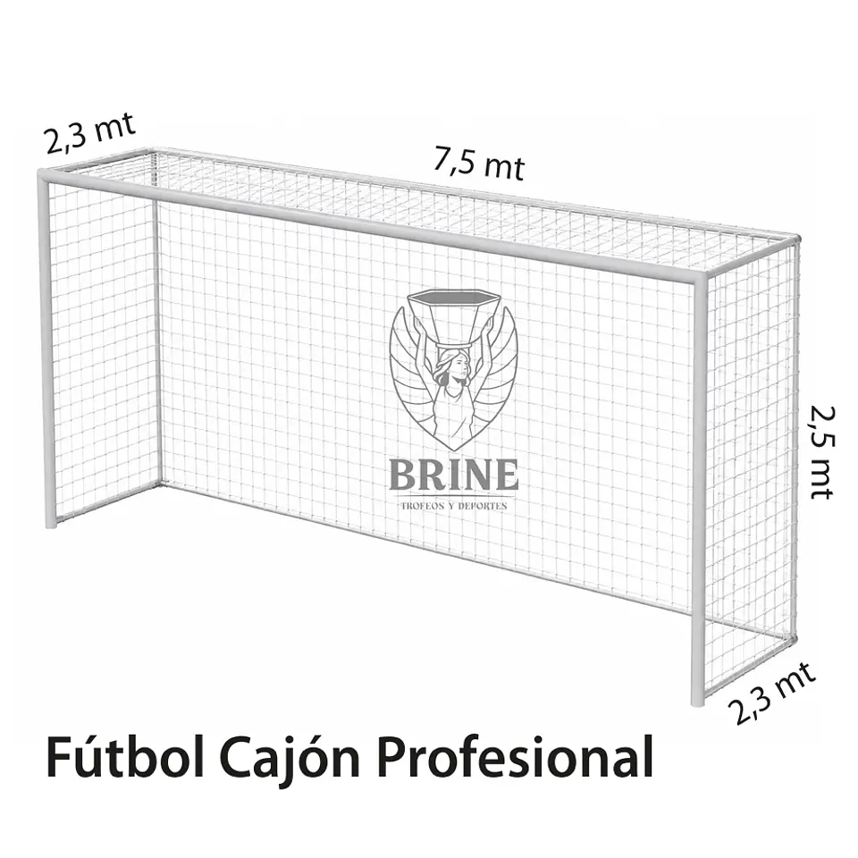 Redes para arco de fútbol cajón 2,3 x 7,5 mt 1