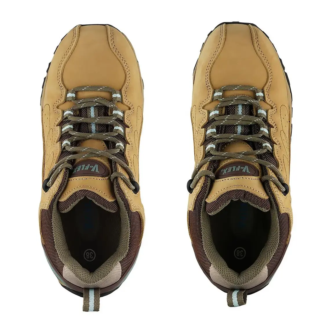 Zapato De Seguridad V-Flex V2 Mujer Celeste/Café 9