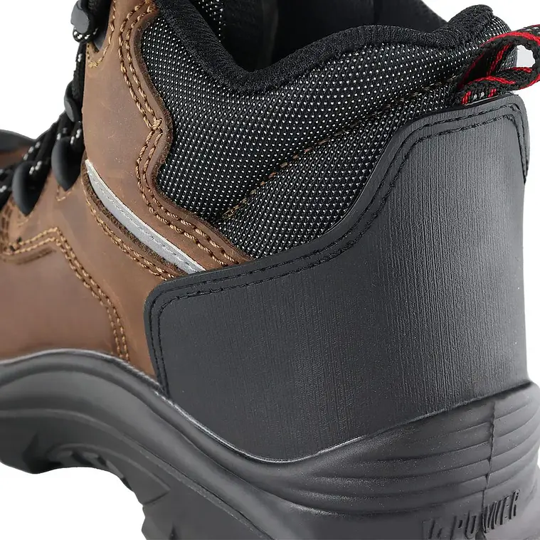 Botín De Seguridad V-Flex V45 Antiestático Café 8