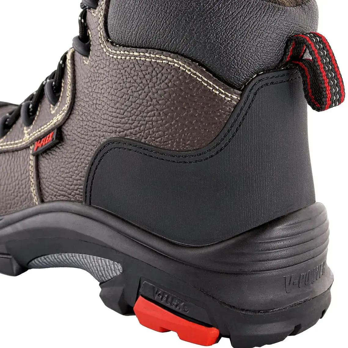 Botín De Seguridad V-Flex V32 Anticlavo Café 8