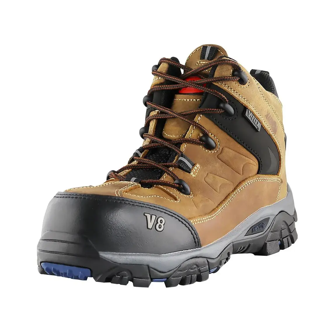 Botín De Seguridad V-Flex V8 High Cut Crazy Café 3