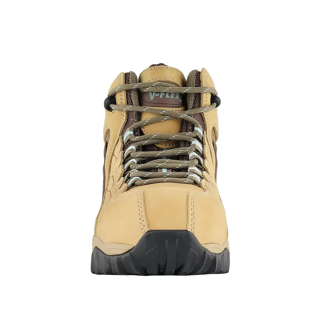 Botín De Seguridad V-Flex V1 Mujer Celeste/Café 6