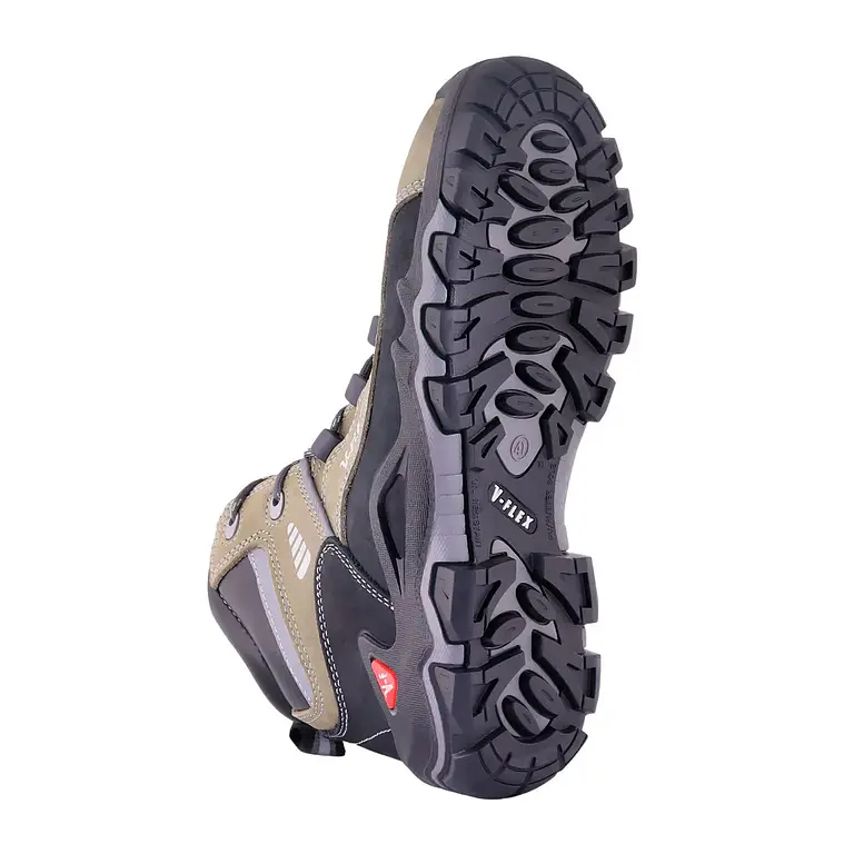 Botín De Seguridad V-Flex V17 Nobuck Gris/Negro 5