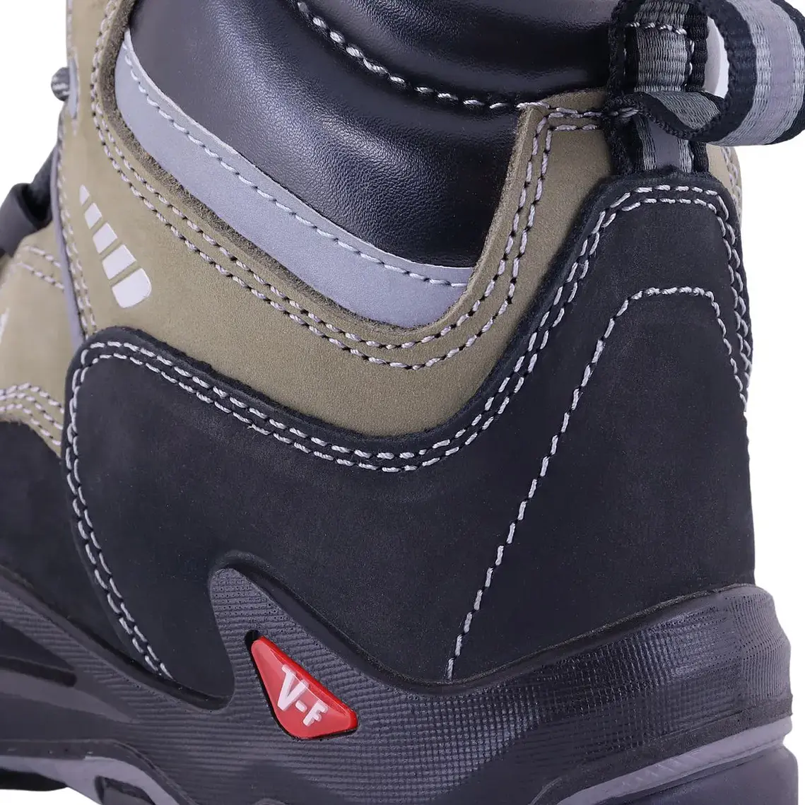 Botín De Seguridad V-Flex V17 Nobuck Gris/Negro 8