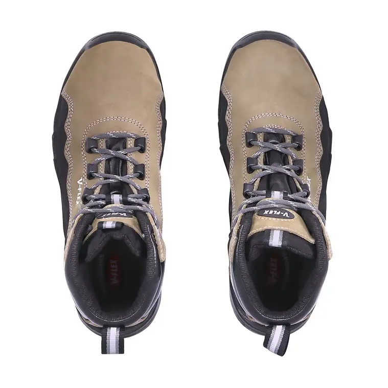 Botín De Seguridad V-Flex V17 Nobuck Gris/Negro 9