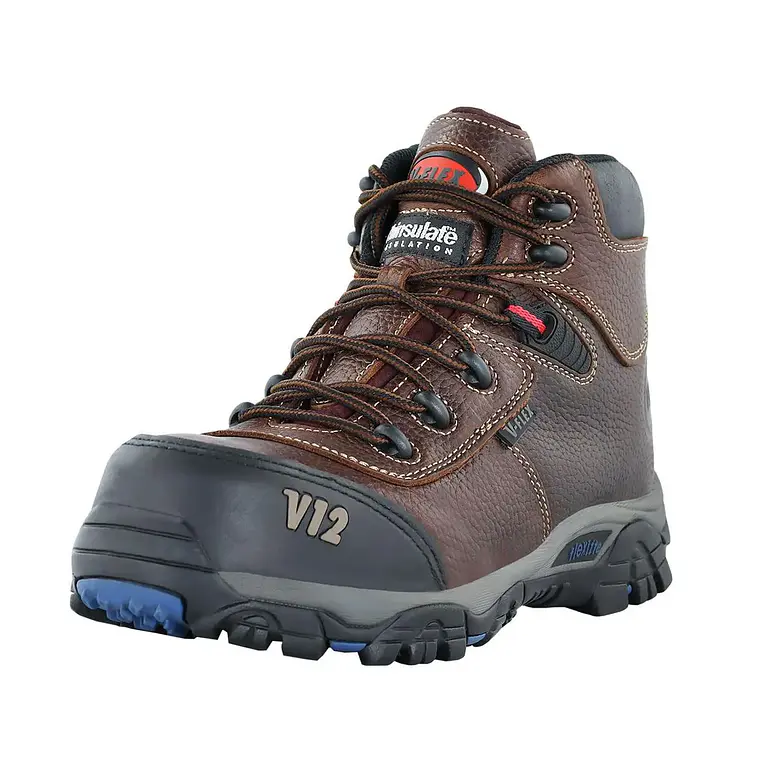 Botín De Seguridad V-Flex V12 Cuero Café 3