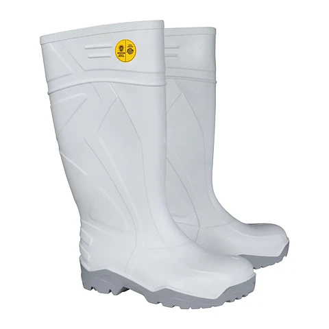 Bota De Seguridad V-Flex 943 PVC con punta de acero Blanca