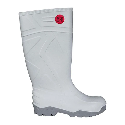 Bota De Seguridad V-Flex 933 PVC con punta y plantilla de acero Blanca