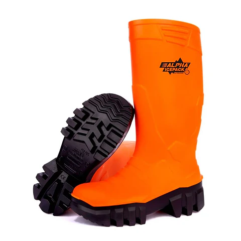 Bota De Seguridad Alpha Icepack Térmica Poliuretano Naranja