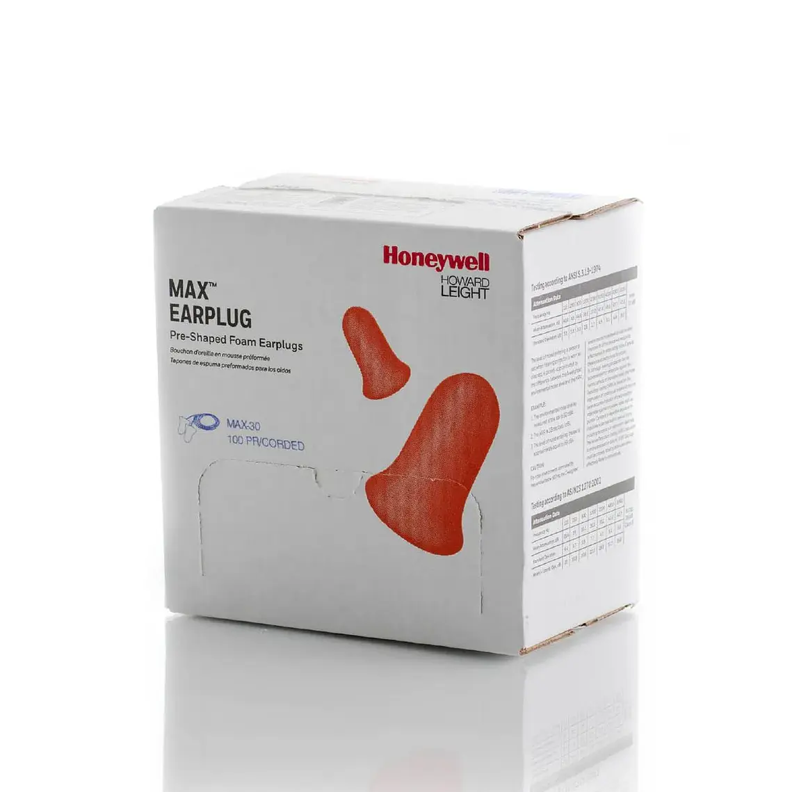 Tapón Auditivo HL MAX-1 Sin Cordón 33 dB (Caja 200 pares) 2